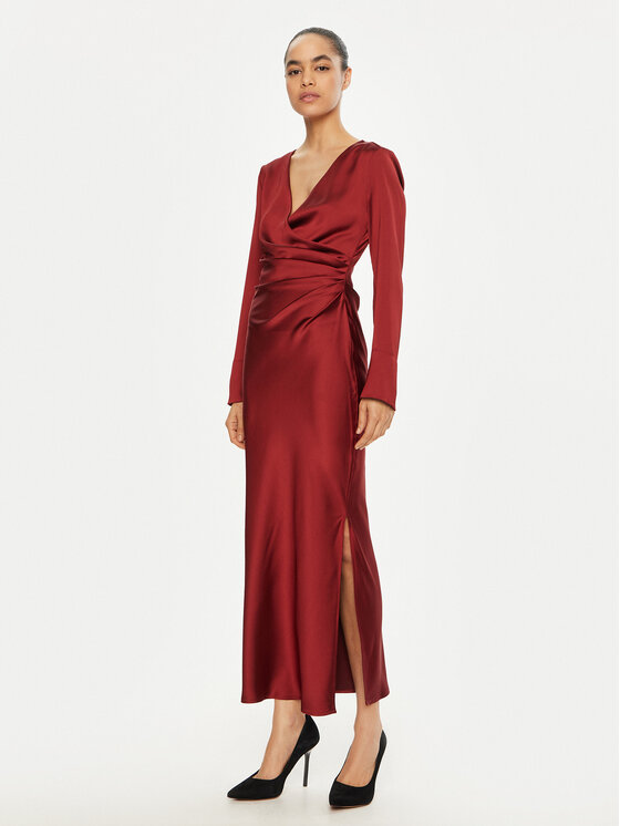 Imperial Sukienka koktajlowa AFGSIBA Bordowy Regular Fit