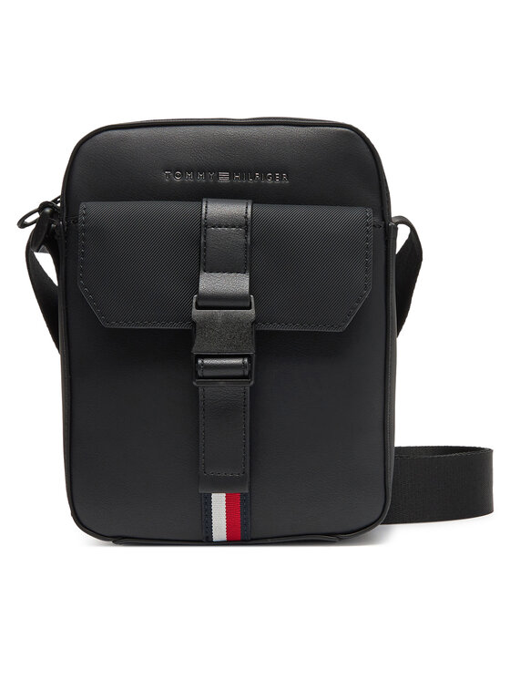 Tommy Hilfiger Saszetka Th Foundation Mini Reporter AM0AM13479 Czarny