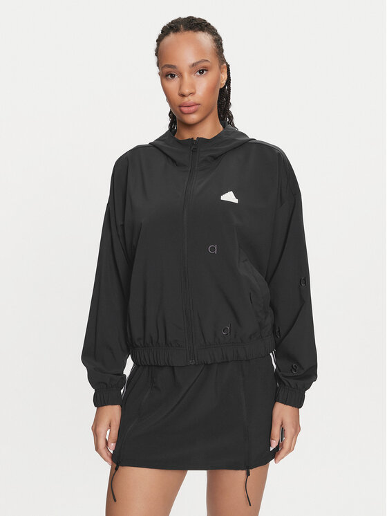 adidas Wiatrówka Embroidery IS4321 Czarny Loose Fit