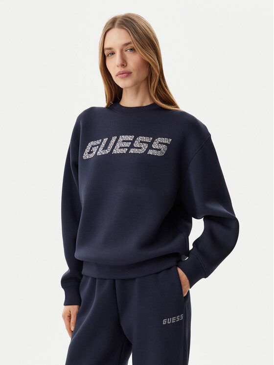 Guess Bluza V4BQ15 K7UW2 Granatowy Regular Fit