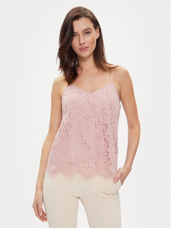 YAS Top Perla 26032812 Różowy Regular Fit