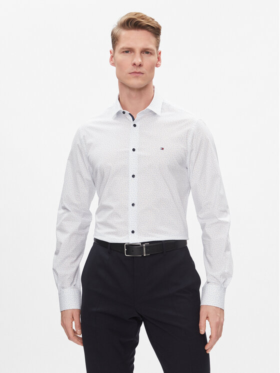 Tommy Hilfiger Koszula MW0MW33836 Niebieski Slim Fit
