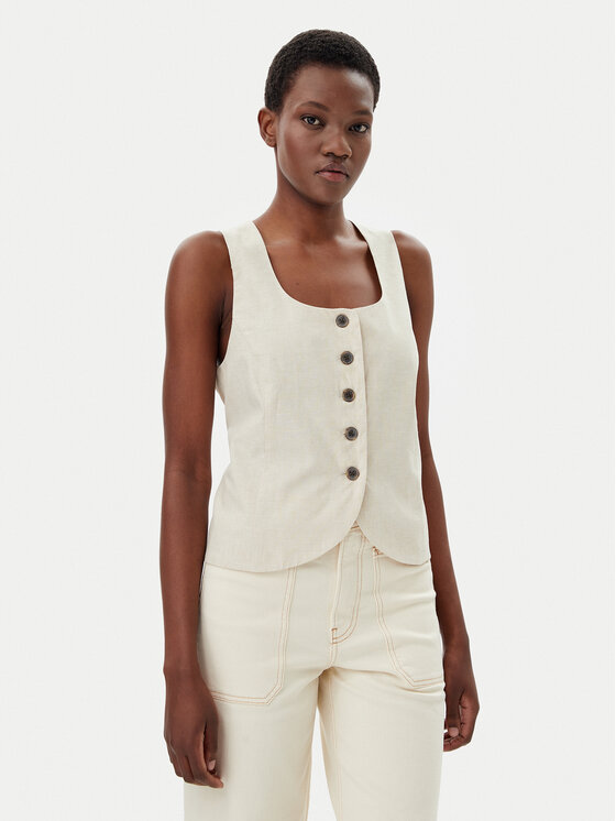 Gap Kamizelka 714973-02 Beżowy Slim Fit