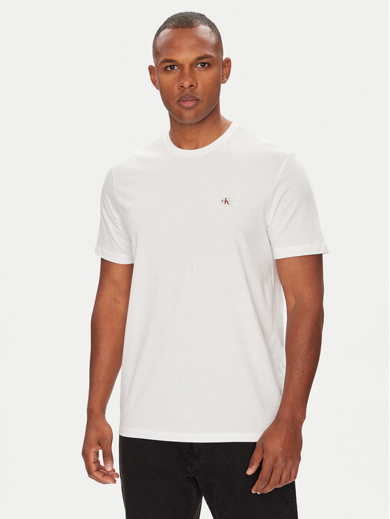Calvin Klein Jeans T-Shirt LV04RC272G Biały Regular Fit