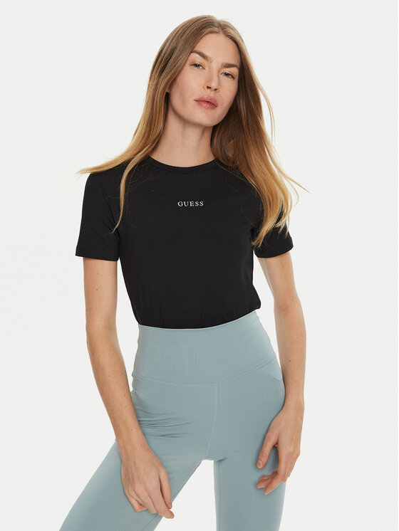 Guess T-Shirt Marika V4YI22 KCD02 Czarny Regular Fit