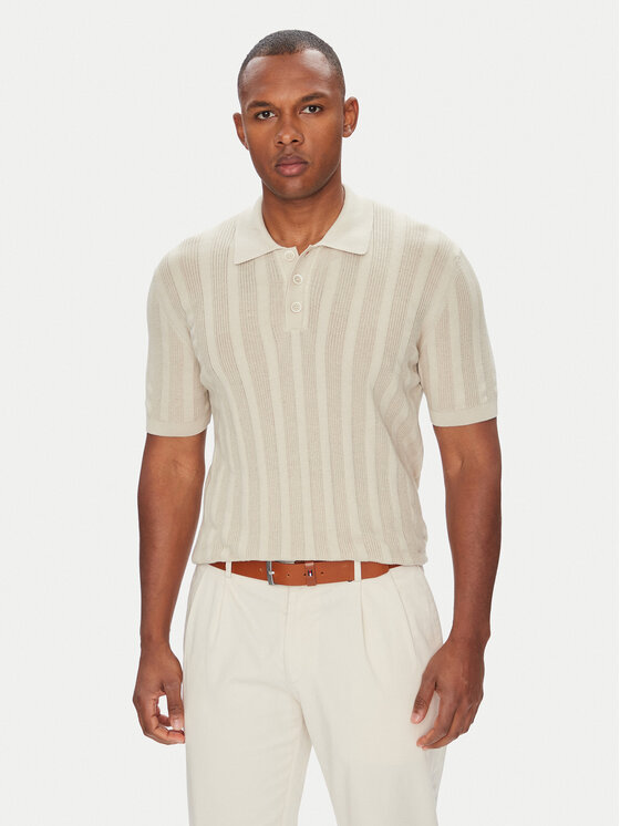 Baldessarini Polo B4 50024.5232 Błękitny Slim Fit