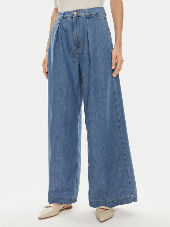 Boss Jeansy 50509285 Niebieski Wide Leg