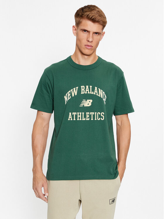 New Balance T-Shirt Athletics Varsity Graphic T-Shirt MT33551 Zielony Regular Fit