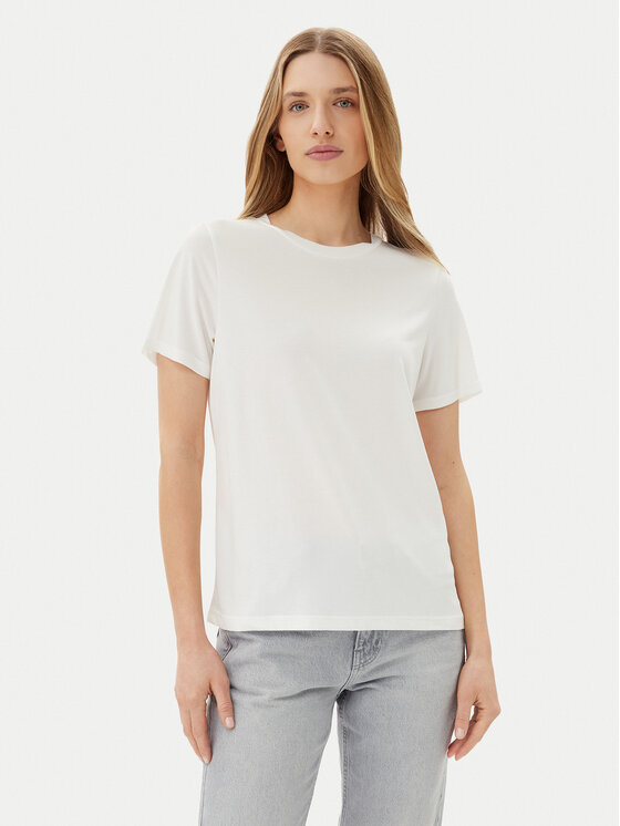 Pieces T-Shirt Anora 17148789 Biały Regular Fit