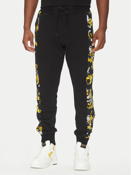 Versace Jeans Couture Spodnie dresowe 78GAA3C0 Czarny Regular Fit