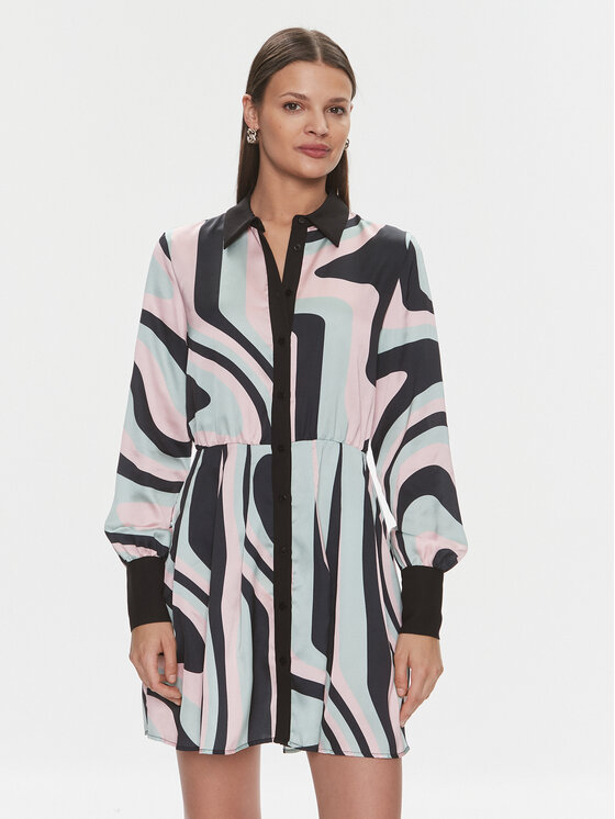 Silvian Heach Sukienka koszulowa Mini GPP24333VE Kolorowy Regular Fit