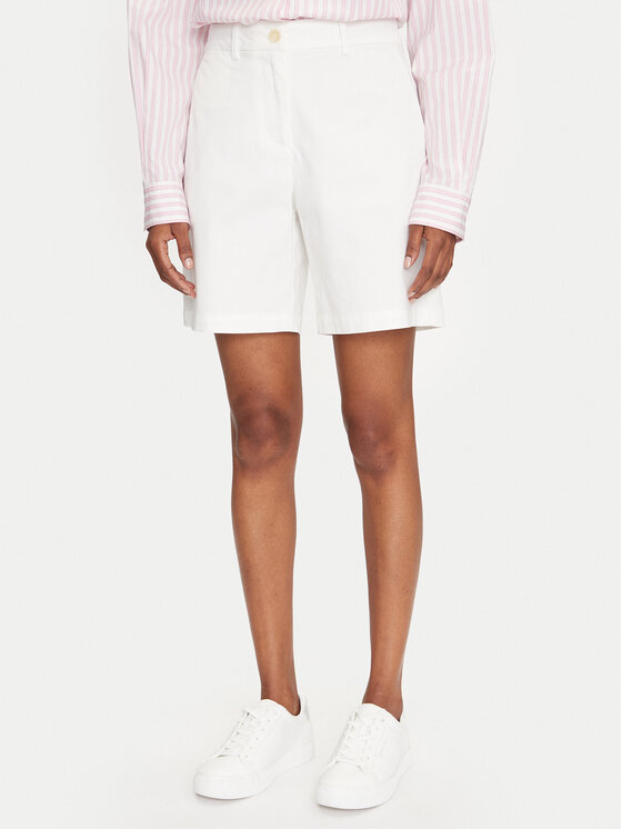 Gant Szorty materiałowe 4020119 Biały Regular Fit