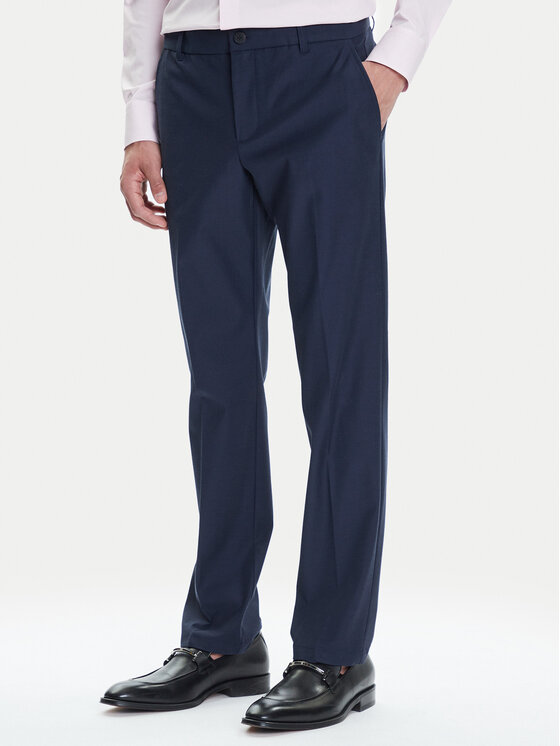 Guess Spodnie materiałowe M4YB01 WG9Z2 Granatowy Slim Fit