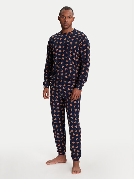United Colors Of Benetton Piżama 38DK4P02L Granatowy Regular Fit
