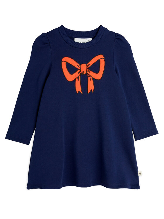 MINI RODINI Sukienka codzienna Bow 2515011360 Granatowy Regular Fit