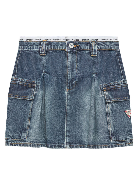 Guess Spódnica jeansowa J5RD07 D45E0 Niebieski Regular Fit
