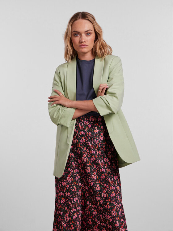 Pieces Marynarka 17090996 Zielony Regular Fit