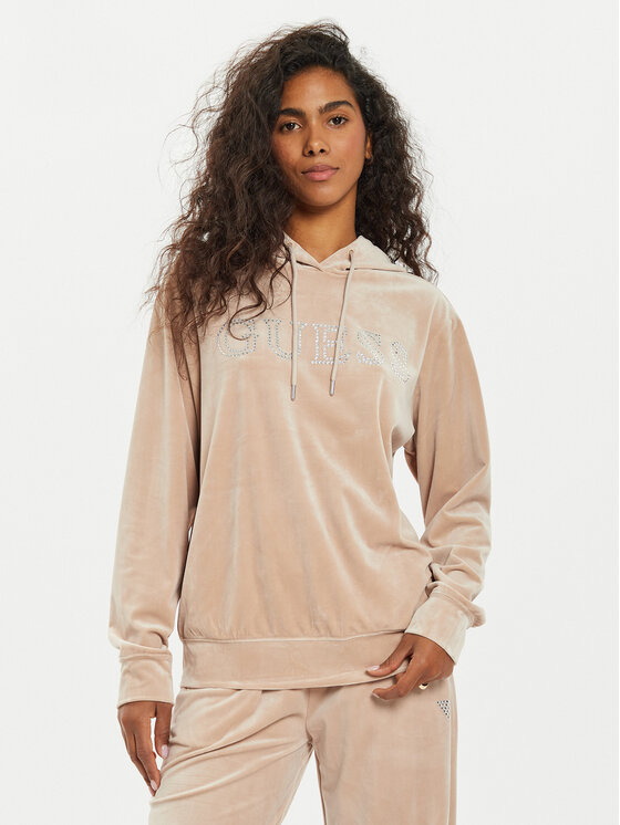 Guess Bluza V4RQ25 KBXI2 Beżowy Regular Fit