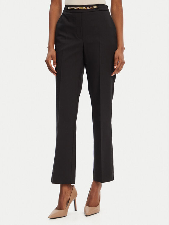 Guess Spodnie materiałowe 5GGB17 7311A Czarny Regular Fit