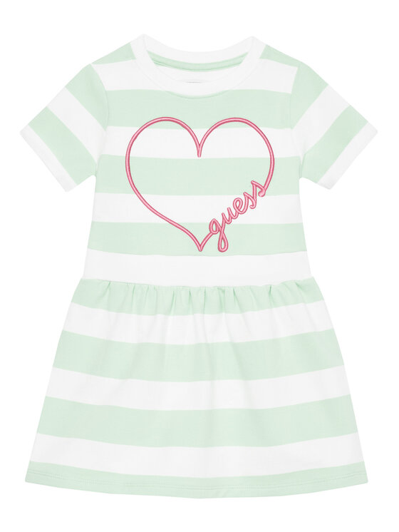Guess Sukienka codzienna K5GK28 KBOR4 Zielony Regular Fit