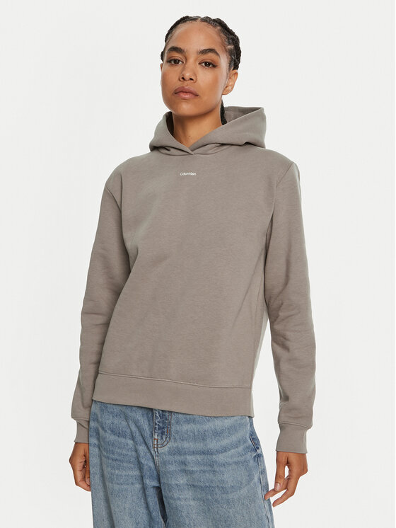 Calvin Klein Bluza Nano Logo K20K207615 Beżowy Regular Fit