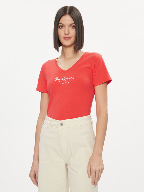 Pepe Jeans T-Shirt Wendy PL505482 Czerwony Regular Fit