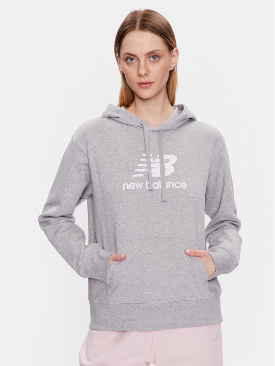 New Balance Bluza WT31533 Szary Relaxed Fit