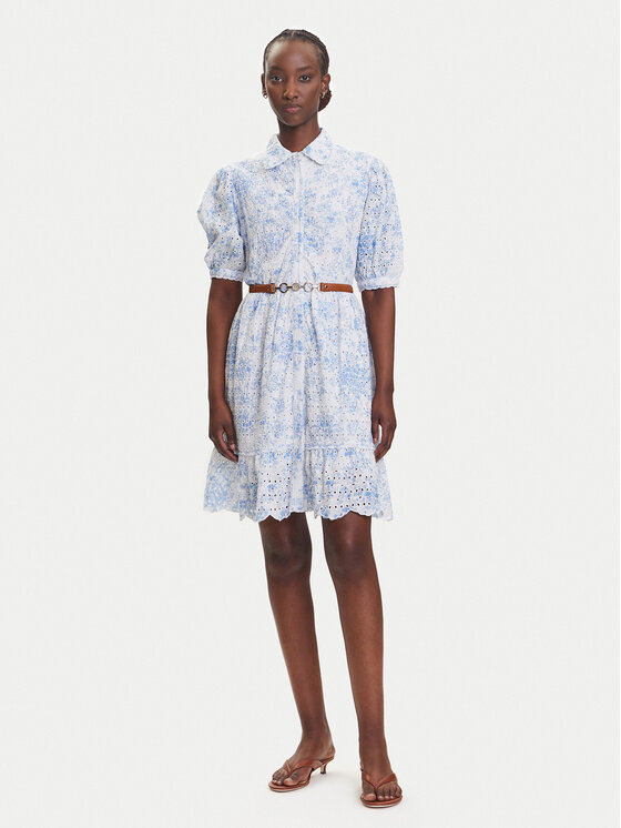 Fracomina Sukienka koszulowa FR25SD1010W404R8 Niebieski Regular Fit