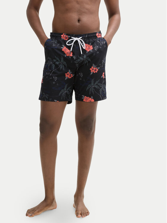 Tom Tailor Denim Szorty kąpielowe 1044696 Czarny Regular Fit