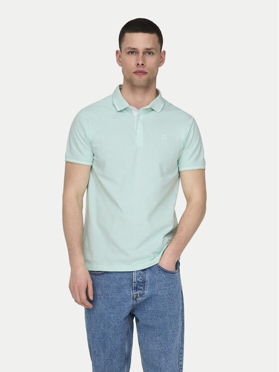 Only & Sons Polo Fletcher 22024827 Zielony Regular Fit