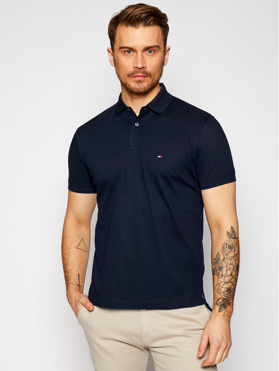 Tommy Hilfiger Polo 1985 MW0MW17770 Granatowy Regular Fit