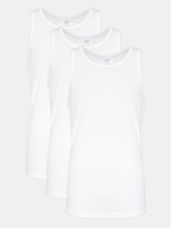 Gap Komplet 3 tank topów 483958-00 Biały Regular Fit