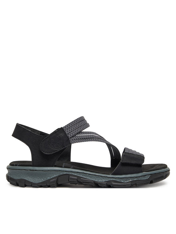 Rieker Sandały 68871-00 Czarny