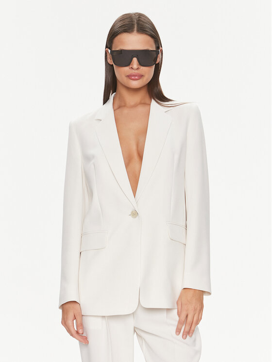 Boss Marynarka Jocaluah 50490053 Écru Regular Fit
