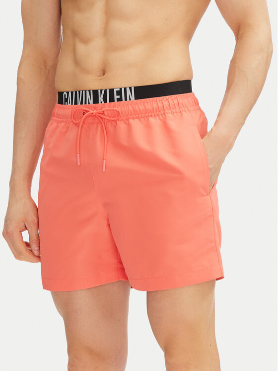 Calvin Klein Swimwear Szorty kąpielowe KM0KM01093 Różowy Regular Fit