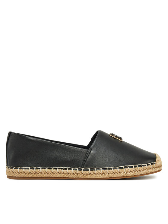 Tommy Hilfiger Espadryle Th Logo Leather Espadrille FW0FW08540 Czarny