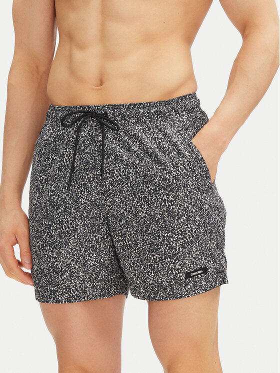 Calvin Klein Swimwear Szorty kąpielowe KM0KM01120 Czarny Regular Fit