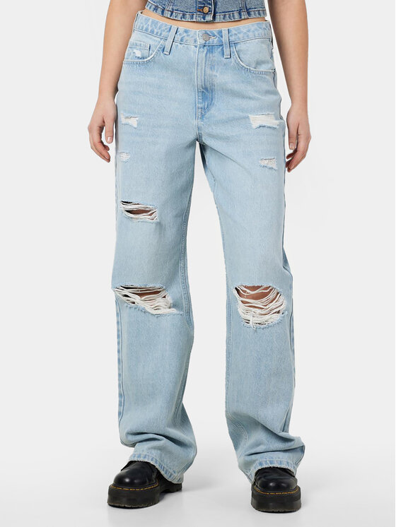 Noisy May Jeansy Frilla 27030393 Niebieski Straight Fit