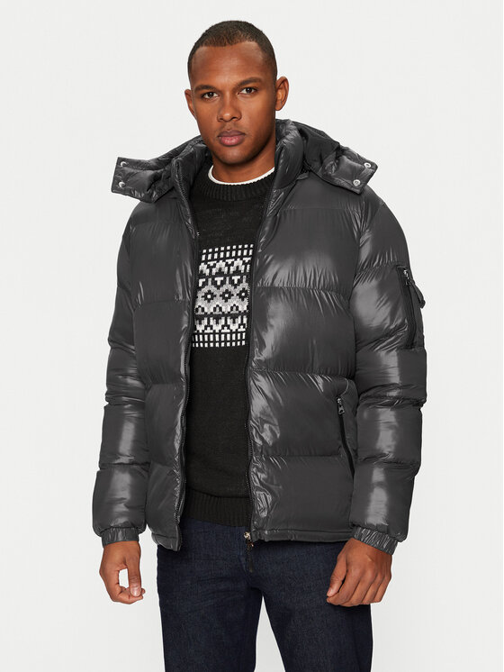 Brave Soul Kurtka zimowa MJK-JAREDGREY Szary Regular Fit