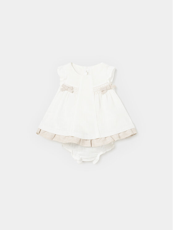 Mayoral Sukienka letnia 1828 Écru Regular Fit