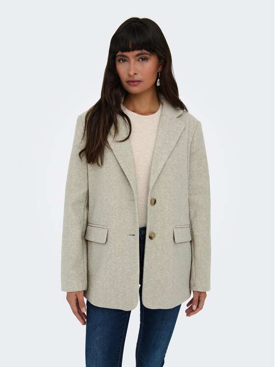ONLY Marynarka 15288325 Beżowy Regular Fit