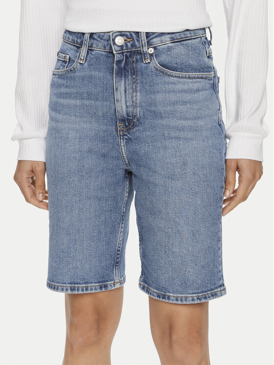 Tommy Hilfiger Szorty jeansowe WW0WW41323 Niebieski Slim Fit