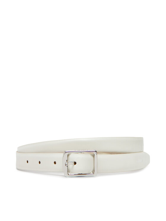 Calvin Klein Pasek Damski Classic Square Buckle Belt 20Mm LV04F7036G Biały