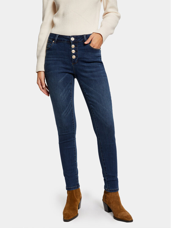 Morgan Jeansy 241-PMIRA Granatowy Skinny Fit