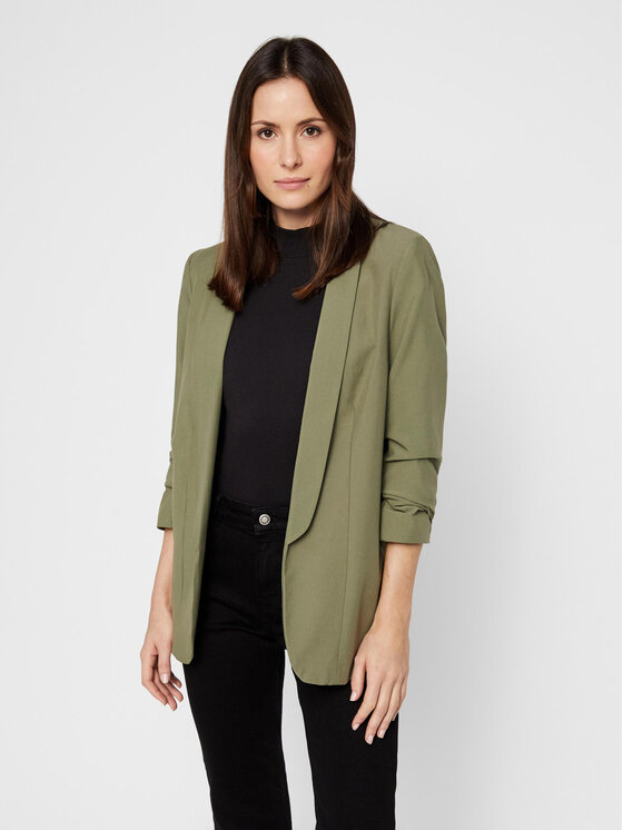 Pieces Marynarka 17090996 Zielony Regular Fit