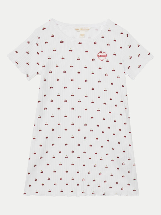 Guess Sukienka codzienna K5GK02 KCSQ4 Biały Regular Fit