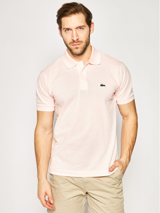 Lacoste Polo L1212 Różowy Classic Fit