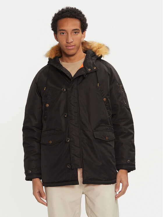 Guess Parka M4BL22 WG932 Czarny Regular Fit