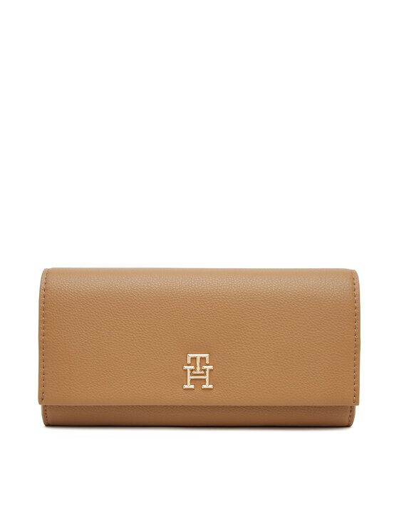 Tommy Hilfiger Duży Portfel Damski Th Legacy Flap Lrg Wallet AW0AW17267 Brązowy