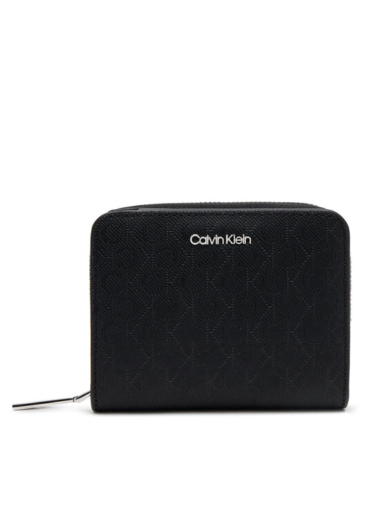 Calvin Klein Mały Portfel Damski Ck Must Medium Zip Around_Mono K60K612942 Czarny